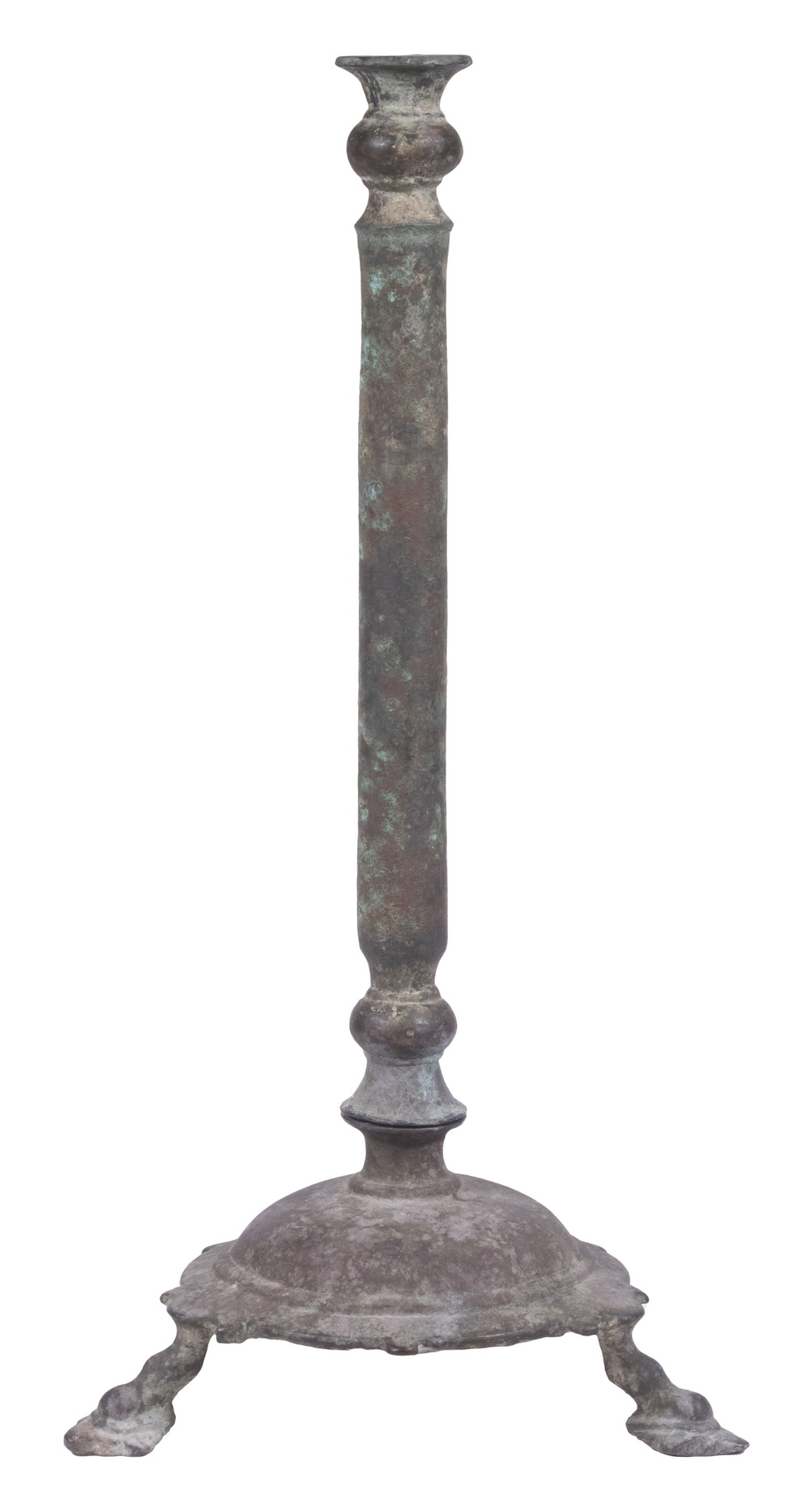 EARLY BRONZE CANDLESTICK 10th - 12th