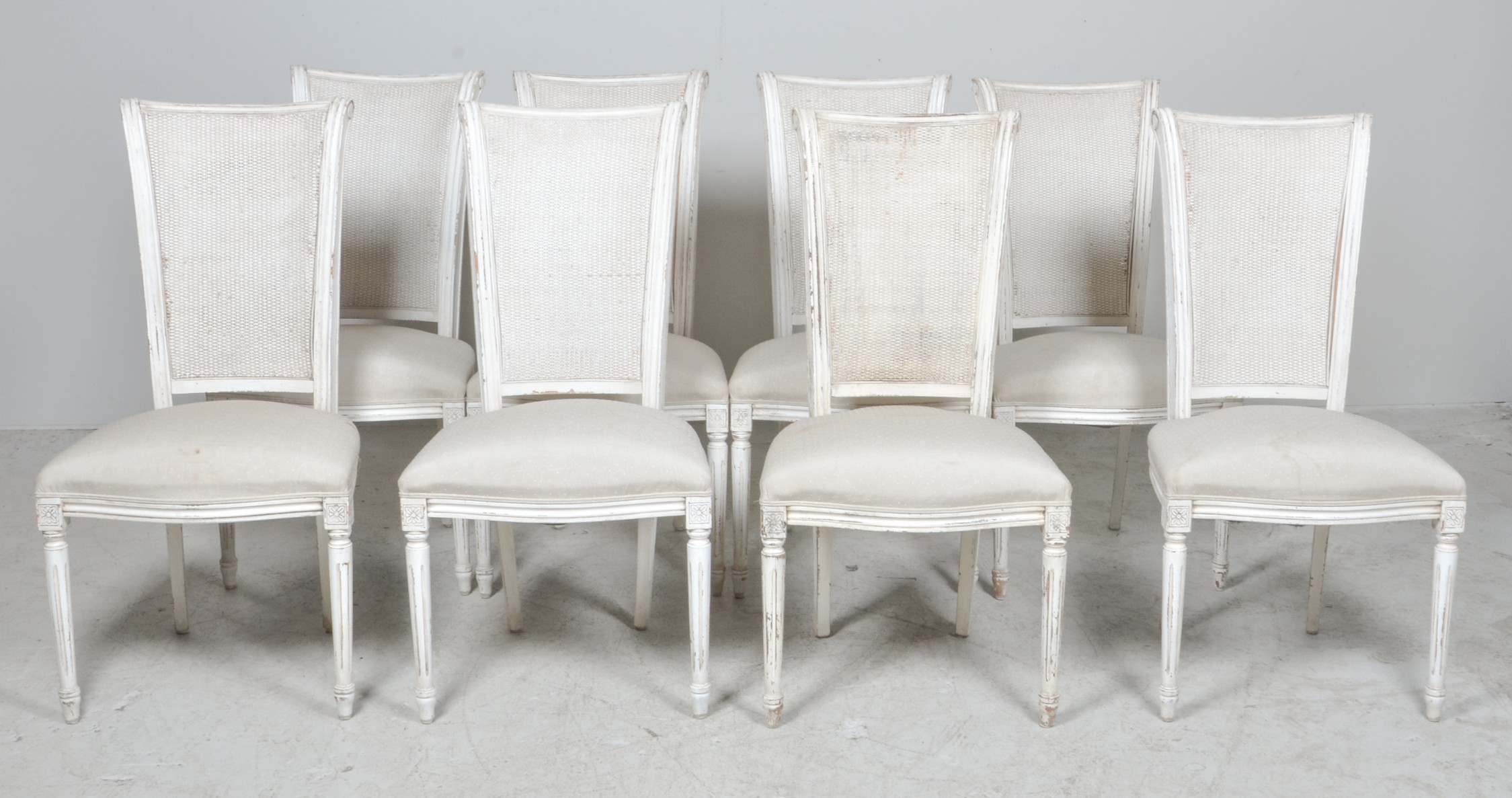  8 Italian Louis XVI style wicker 3b6825