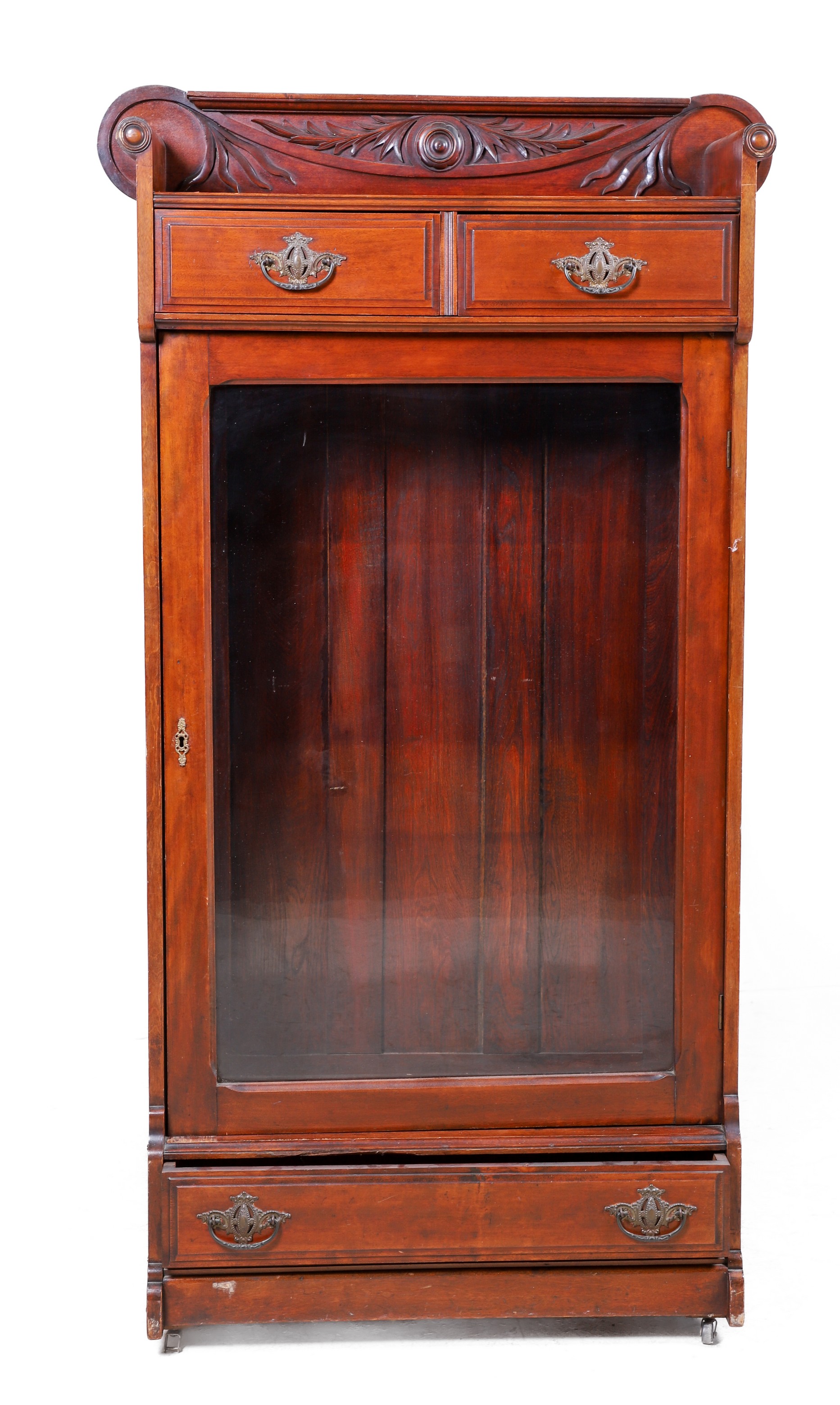 Victorian mahogany one door bookcase  3b685e