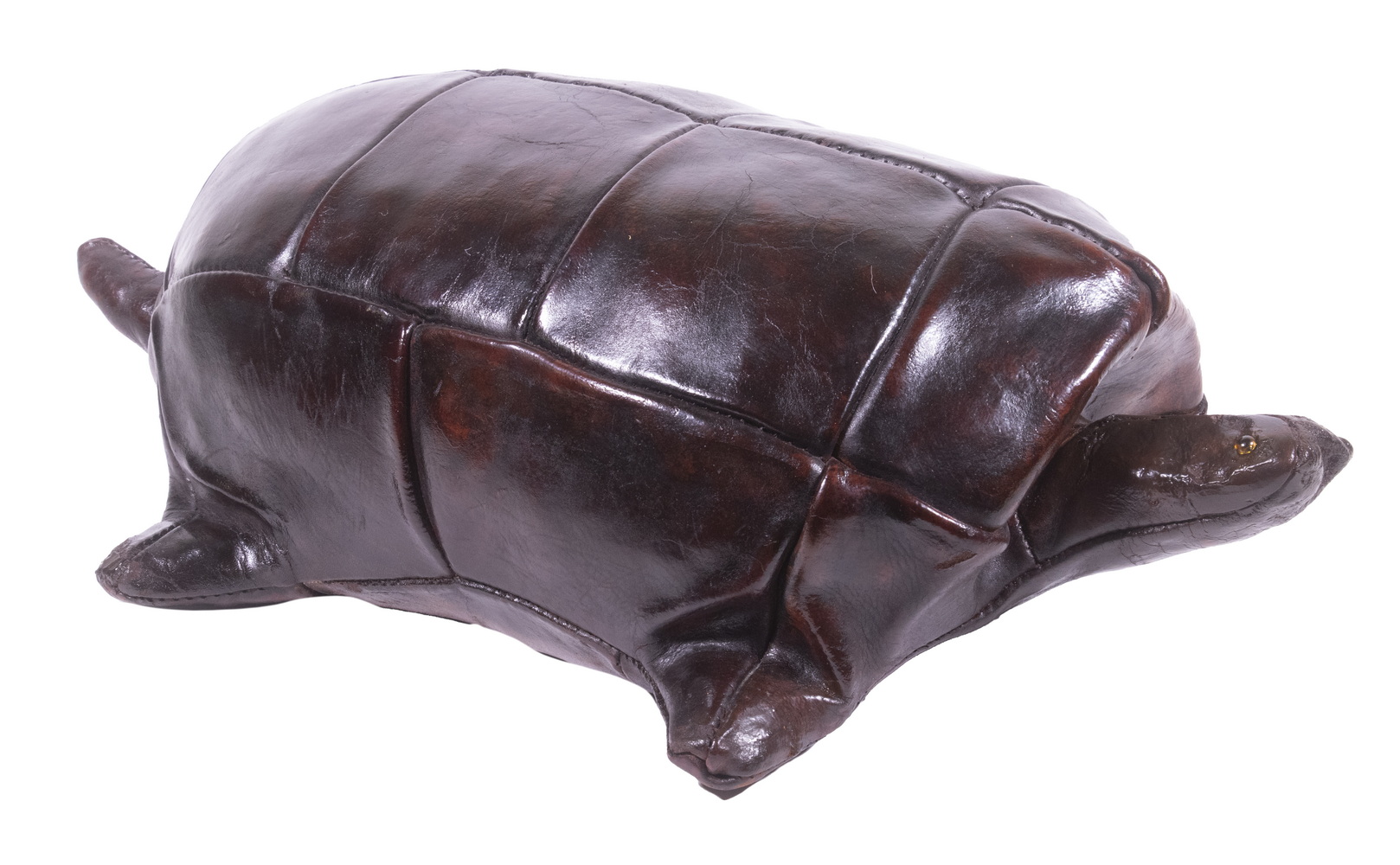 OMERSA CO LEATHER TORTOISE FOOTSTOOL 3b6896