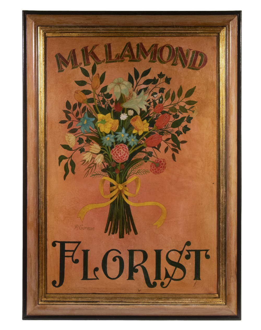 FLORIST TRADE SIGN Hand Painted