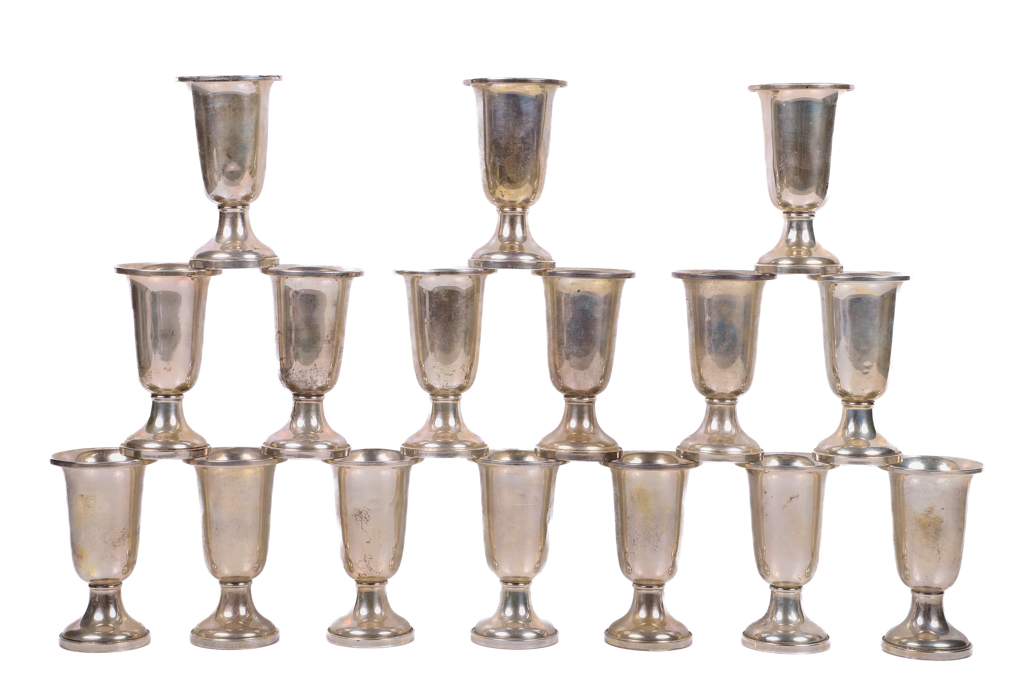 (16) Fisher sterling weighted cordials,