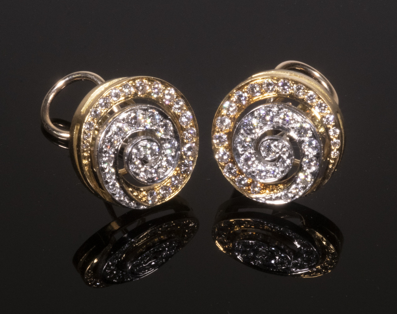 DIAMOND EARRINGS Handmade Pair