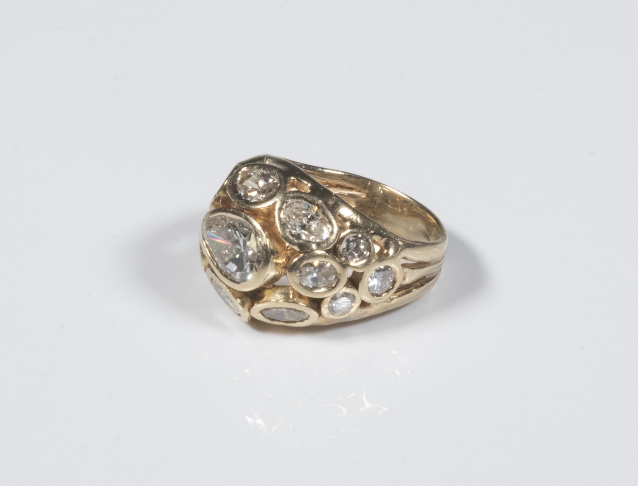 LADYS DIAMOND DOME FORM RING 14K Yellow