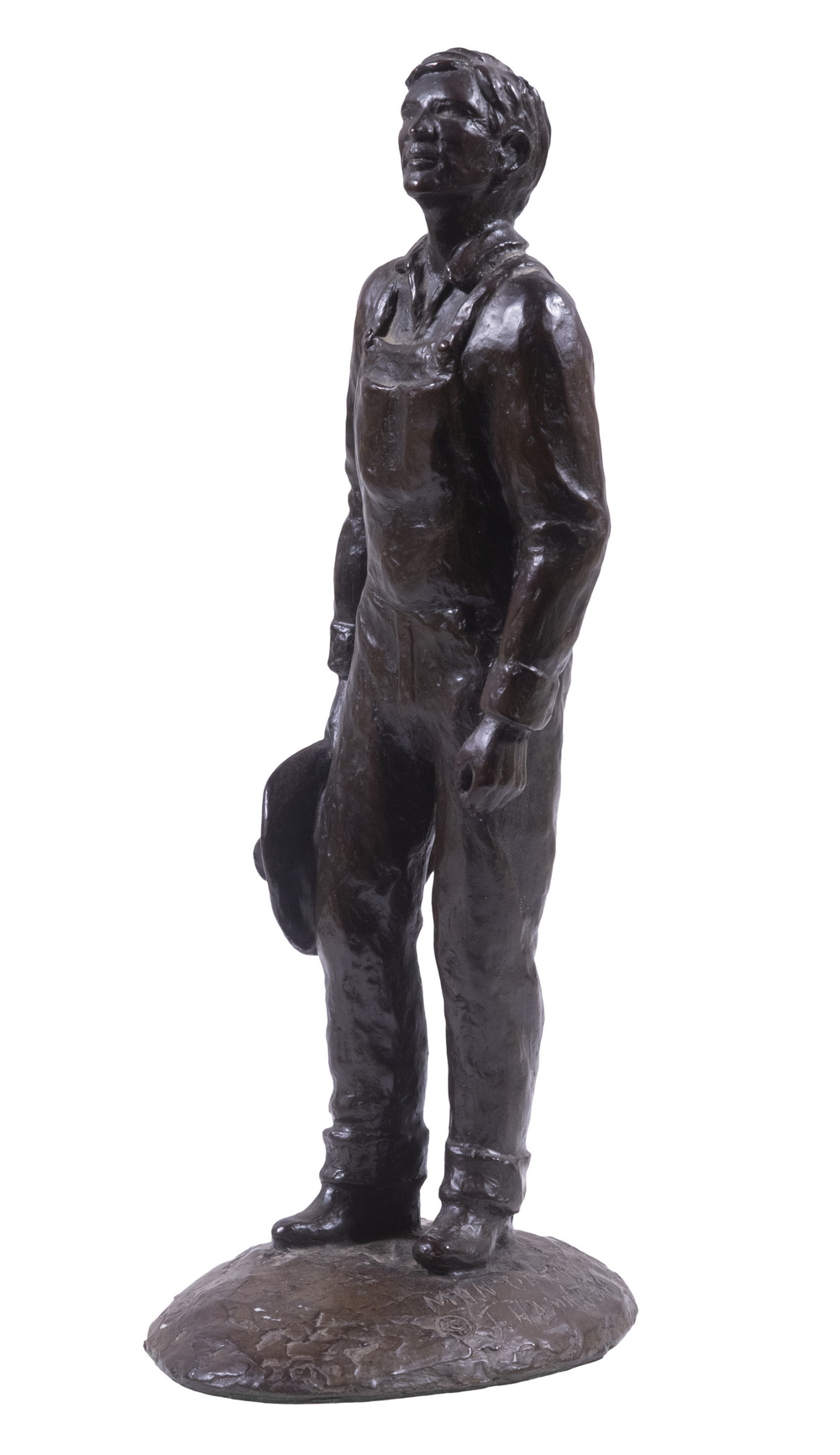 BRONZE SCULPTURE Man of the Soil  3b6951