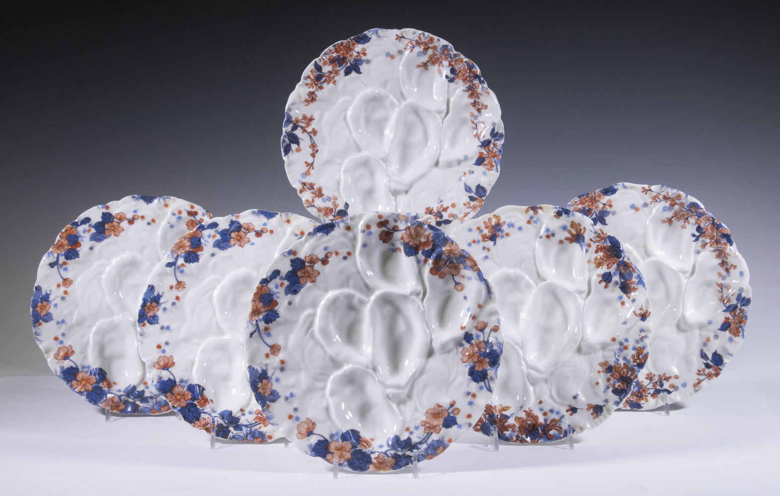 LIMOGES OYSTER PLATES Set of (6)