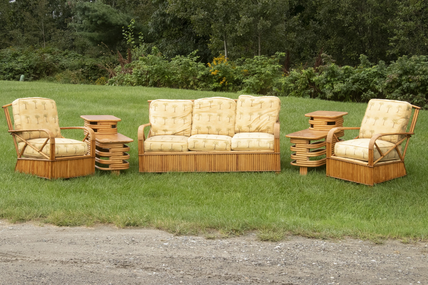 VINTAGE RATTAN FURNITURE SUITE (5)-Piece