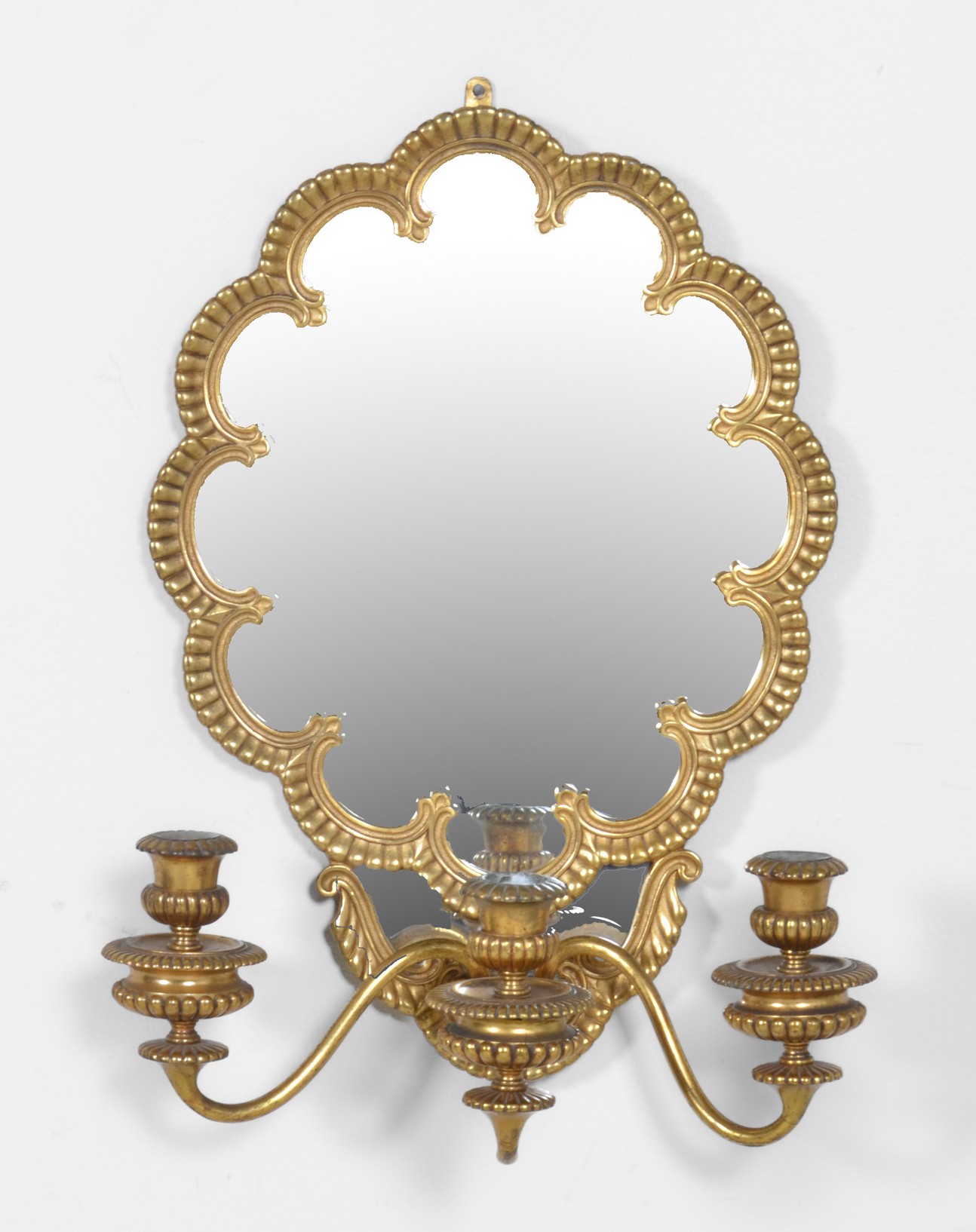 Italian style gilt metal mirrored