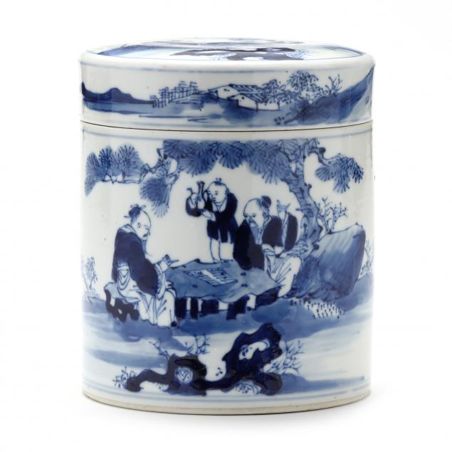 A CHINESE PORCELAIN BLUE AND WHITE 3b6ac9