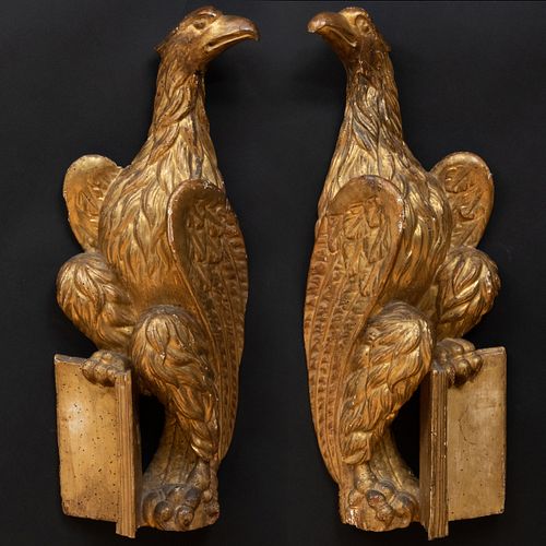 PAIR OF ITALIAN BAROQUE CARVED 3b9224