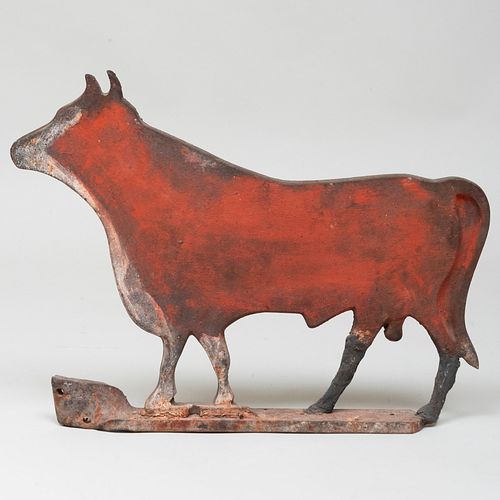 PAINTED METAL AND ZINC COW FORM 3b9237