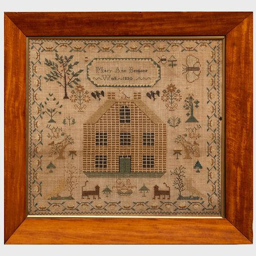 NEEDLEWORK SAMPLER SIGNED MARY 3b923b