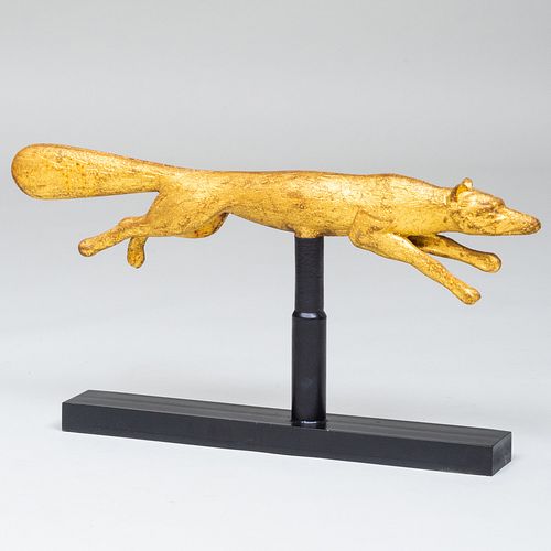 GILT METAL FOX WEATHERVANERaised 3b9248