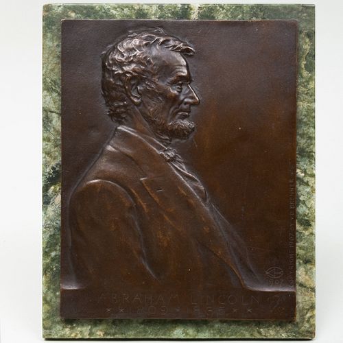 VICTOR DAVID BRENNER (1871-1924): LINCOLNBronze,