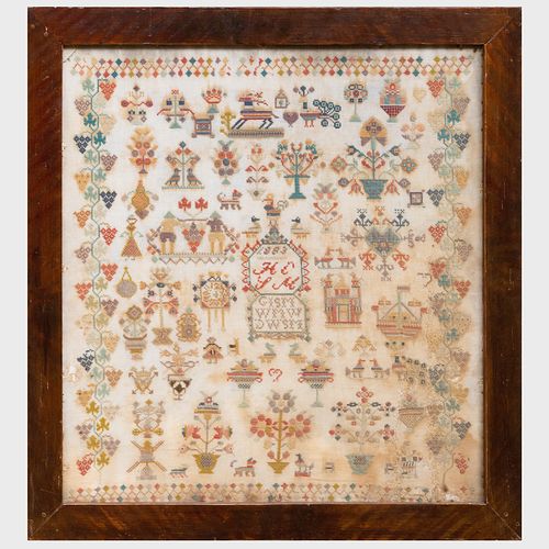 ENGLISH NEEDLEWORK SAMPLERDated 3b9259