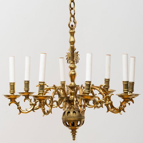 CONTINENTAL ENGRAVED BRASS EIGHT LIGHT 3b92bc