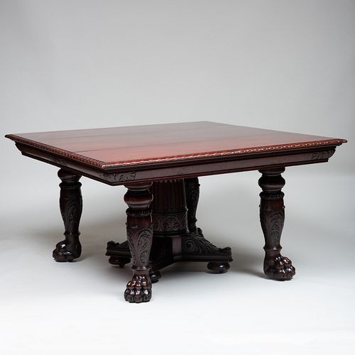 LATE VICTORIAN CARVED MAHOGANY