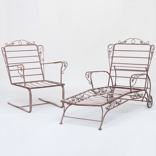 IRON CHAISE LOUNGE AND CHAIRThe 3b9363