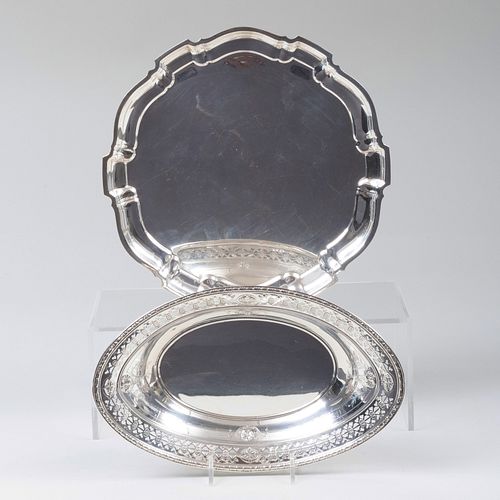 AMERICAN SILVER BASKET AND A SILVER 3b9398