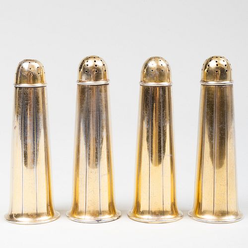 SET OF FOUR WALLACE SILVER-GILT CASTERSMarked