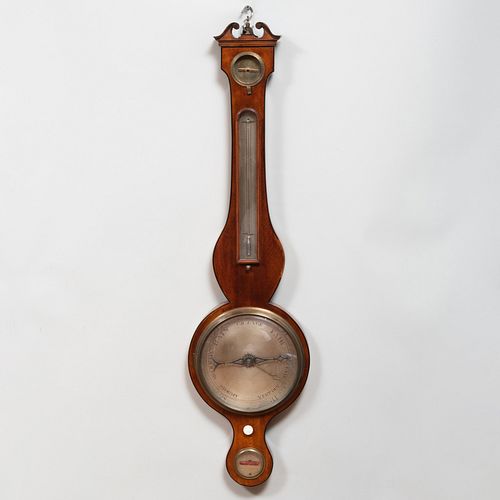 VICTORIAN MAHOGANY WHEEL BAROMETER38 3b93ab