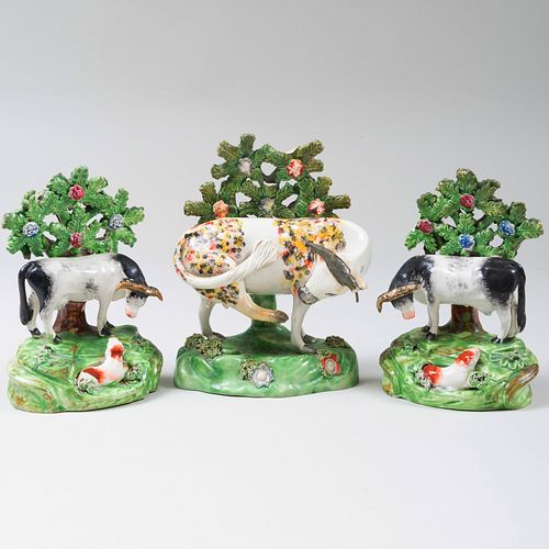 PAIR OF STAFFORDSHIRE BOCAGE FIGURE