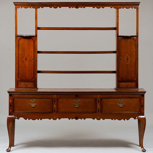 GEORGE III STYLE INLAID OAK WELSH 3b944d