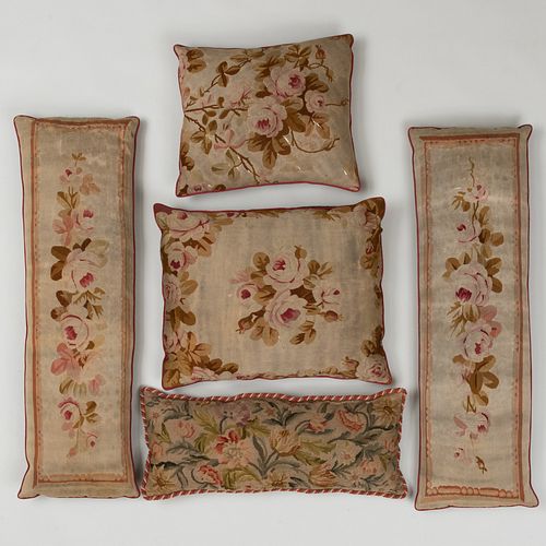 GROUP OF FIVE AUBUSSON STYLE AND 3b9461