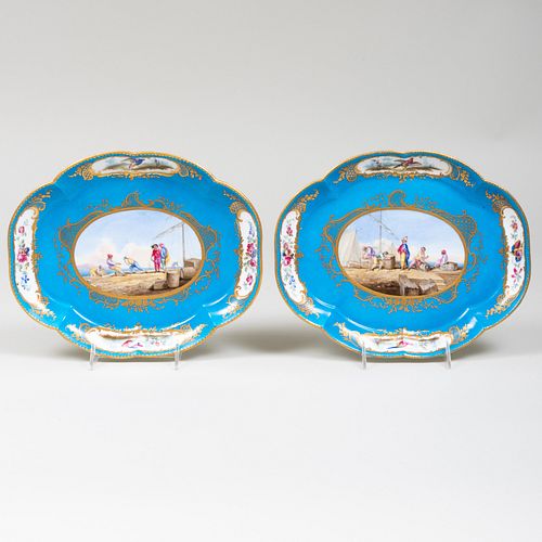 PAIR OF SEVRES STYLE TURQUOISE 3b9464