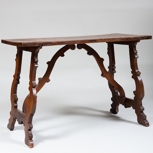 ITALIAN BAROQUE WALNUT TRESTLE 3b9478