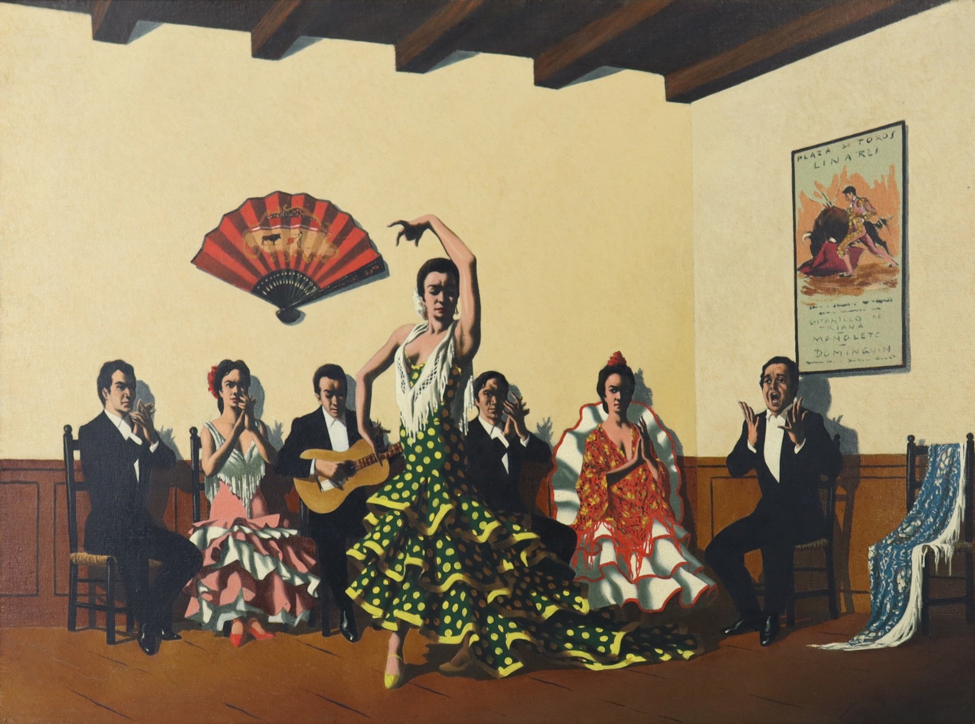 ILLEGIBLY SIGNED FLAMENCO DANCERS  3b9484