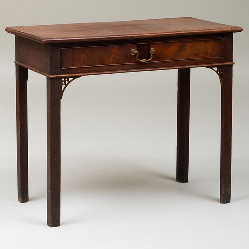 GEORGE III MAHOGANY SIDE TABLEFitted