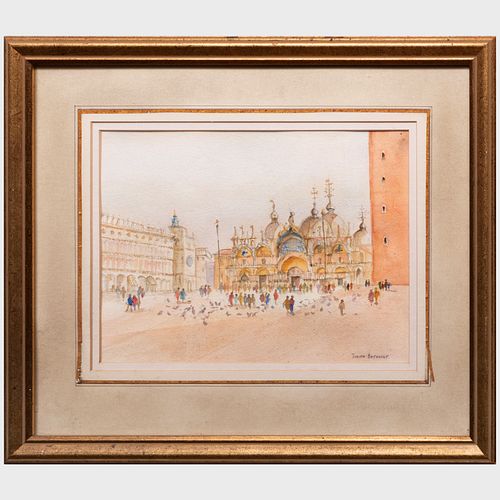 JUDITH BATHURST ST MARK S VENICEWatercolor 3b9521