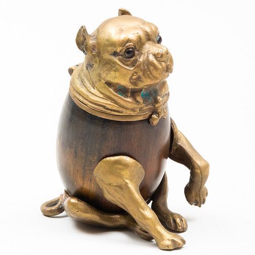 ARTHUR COURT BRASS MOUNTED WOOD PUG