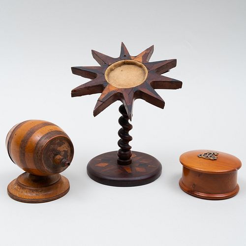 GROUP OF THREE TREEN ARTICLESComprising:

A