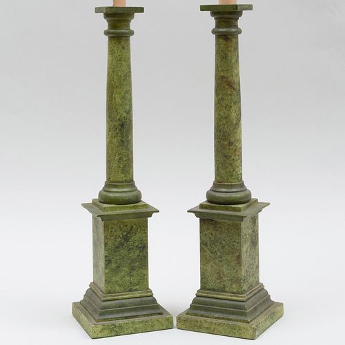 PAIR OF FAUX PAINTED TABLE LAMPS24 x