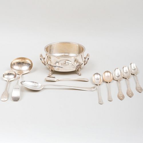 GROUP OF SILVER PLATE TABLEWAREComprising:

A