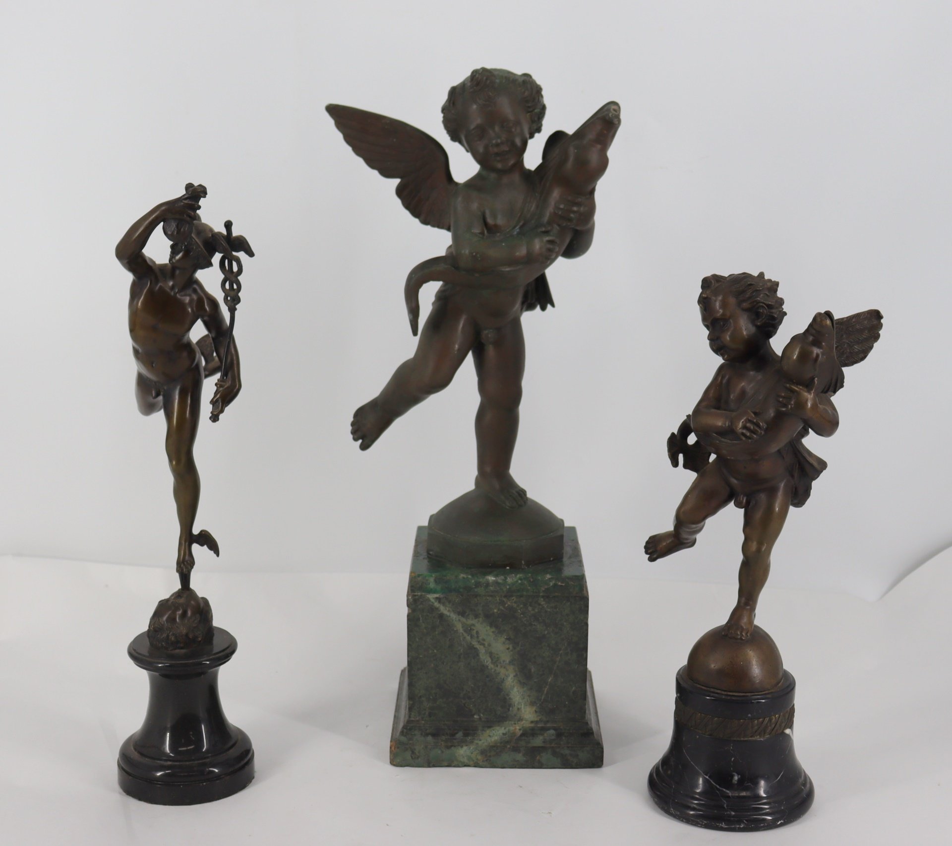 3 ANTIQUE BRONZE SCULPTURES. To