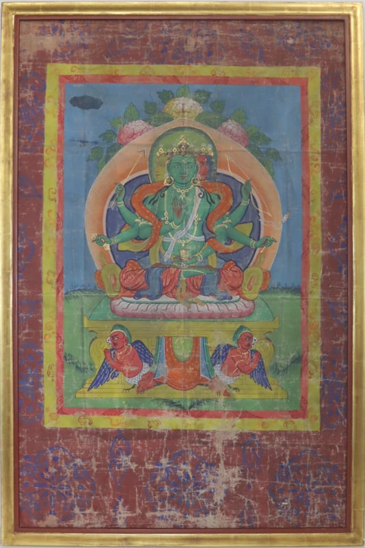 TIBETAN THANGKA OF THE GODDESS 3b96f9