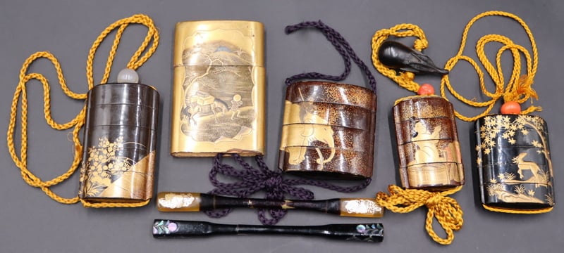 COLLECTION OF LACQUERED JAPANESE