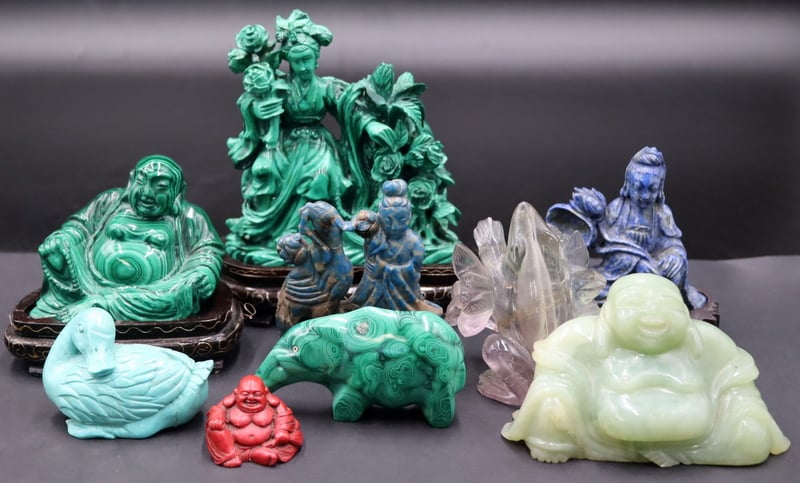 COLLECTION OF VARIOUS CARVED ASIAN 3b9701