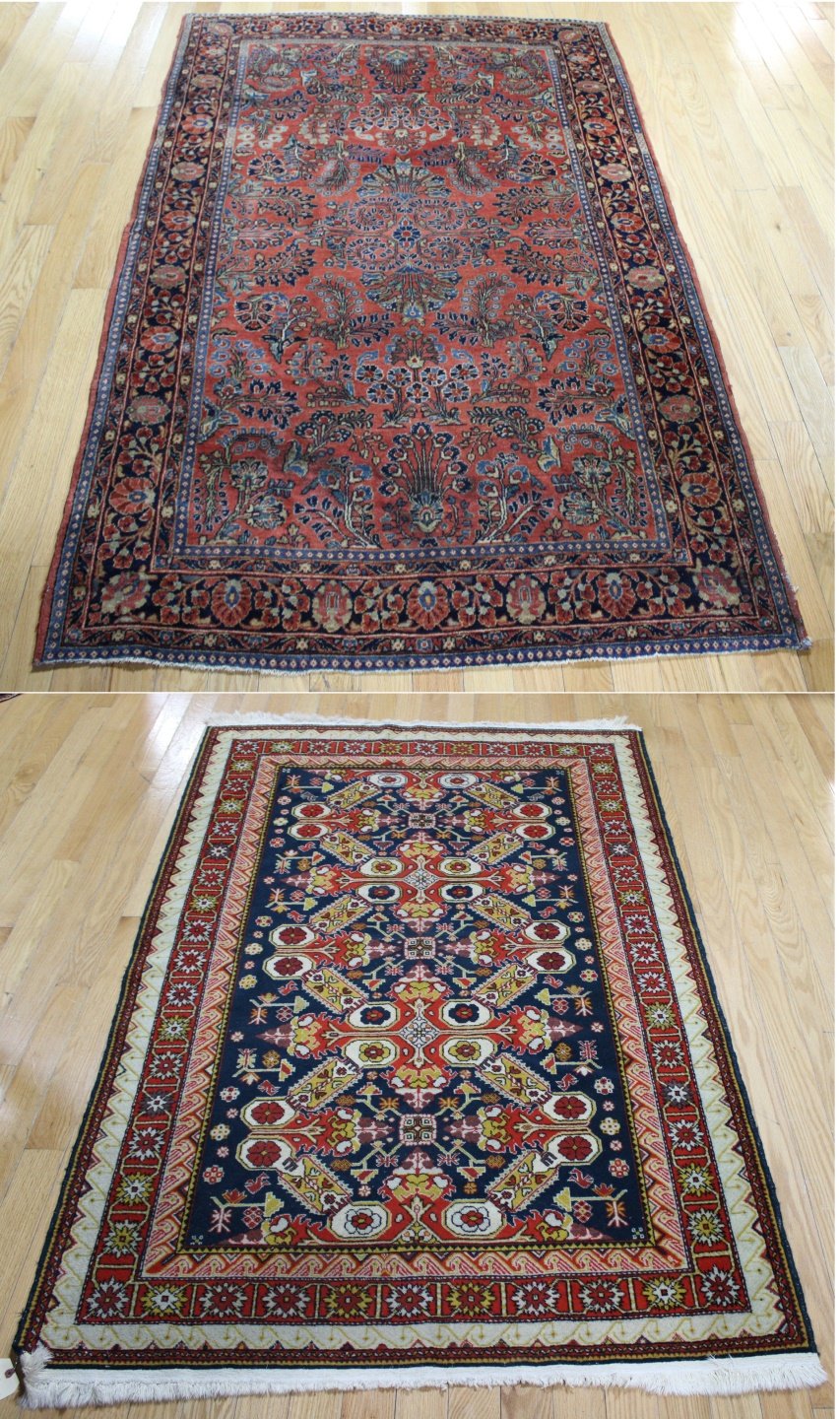 1 ANTIQUE KAZAK STYLE AND 1 ANTIQUE