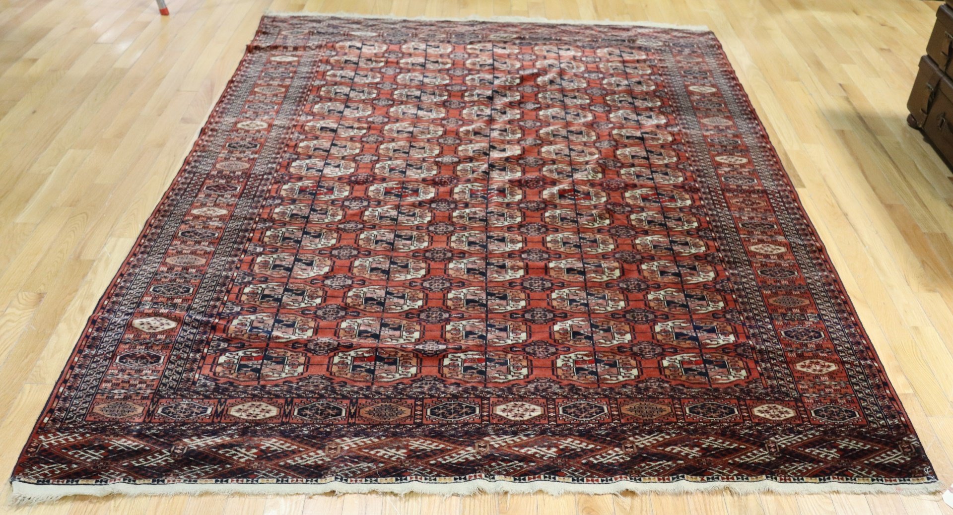 ANTIQUE AND FINELY HAND WOVEN BOKHARA 3b9724