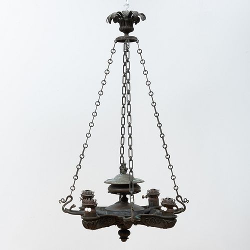 FINE REGENCY BRONZE AND METAL FOUR LIGHT 3b9755