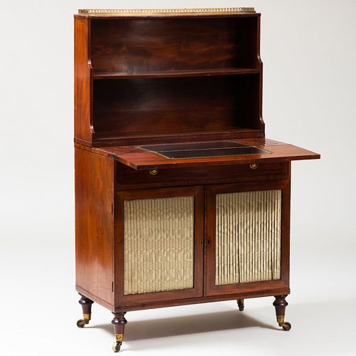 REGENCY INLAID MAHOGANY CHIFFONNIER WRITING 3b9760