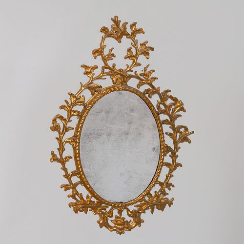 GEORGE III GILTWOOD OVAL MIRROR4 3b975d