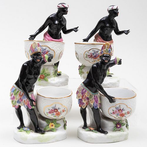 SET OF FOUR PARIS PORCELAIN FIGURAL