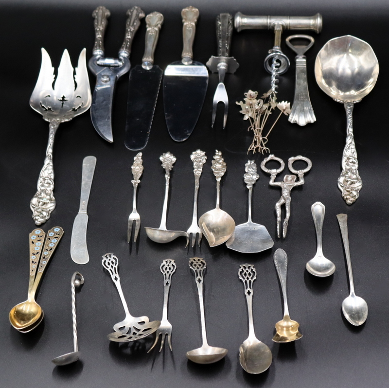 STERLING. ASSORTED GROUPING OF