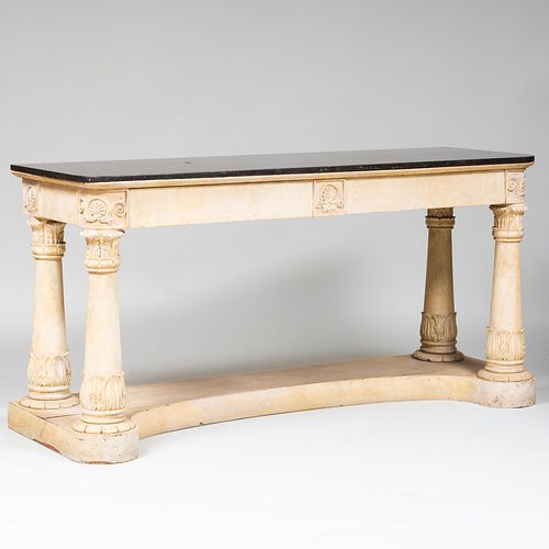 VICTORIAN PAINTED CONSOLE TABLEFitted 3b9864