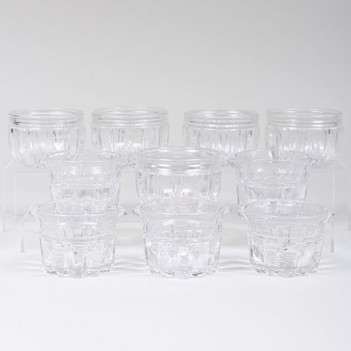 TWO SETS OF FIVE GEORGE IV GLASS 3b9880